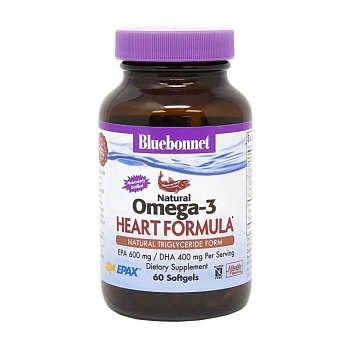 foto дієтична добавка в капсулах bluebonnet nutrition omega-3 heart formula, 60 шт