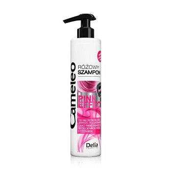 foto ухаживающий шампунь для волос delia cameleo pink effect shampoo с розовым оттенком, 250 мл