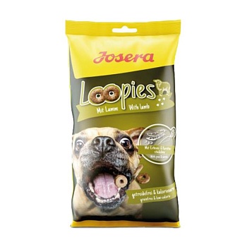 foto ласощі для собак josera loopies mit lamm з ягням, 150 г