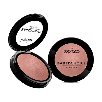foto запечені рум'яна для обличчя topface baked choice rich touch blush on, 05 sweet touch, 5 г