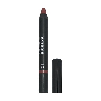 foto матовая помада-карандаш для губ vistudio silky&mat lipstick 602 exotic, 12 г