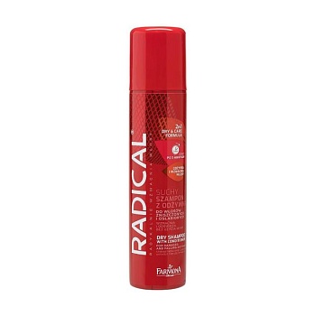 foto сухой шампунь и кондиционер farmona radical dry shampoo with conditioner для ломких и поврежденных волос, 180 мл