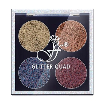 foto тени для век ffleur e-494 glitter quad 1, 4- х цветные, 5.2 г