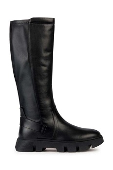 foto шкіряні чоботи geox d vilde a жіночі колір чорний на плоскому ходу d36uaa 085kb c9999