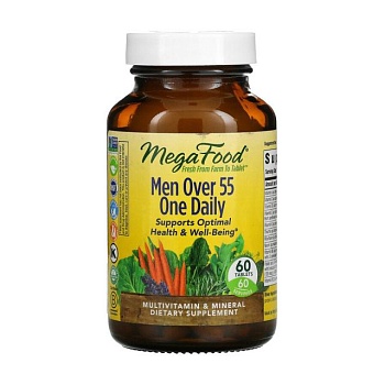 foto диетическая добавка мультивитамины и минералы в таблетках megafood men over 55 one daily для мужчин, 60 шт