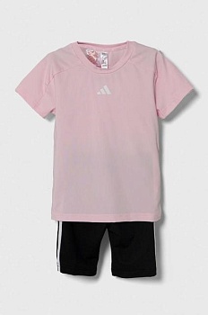 foto дитячий комплект adidas колір рожевий
