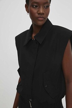 foto куртка answear lab жіночий колір чорний перехідний