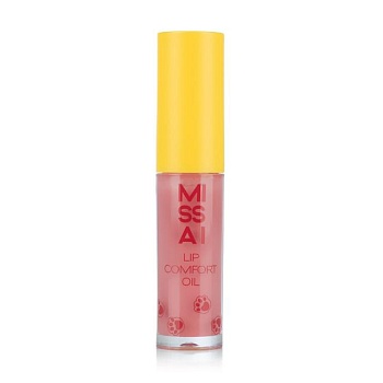 foto олія-блиск для губ missai lip comfort oil тон 2 рожевий, 3.7 мл