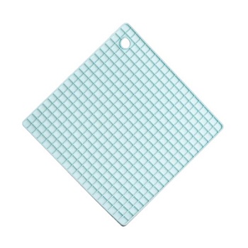 foto подставка под горячее ardesto fresh силиконовая, голубая, 17.5*17.5 см (ar4040t)