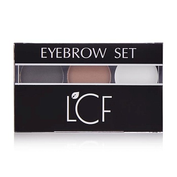 foto набор для бровей lcf eyebrow set 02 темно-коричневый, 6г