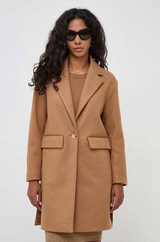 foto пальто з домішкою вовни liu jo колір коричневий перехідне