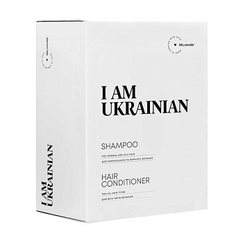 foto набір для волосся delamark i am ukrainian (шампунь, 500 мл + кондиціонер, 500 мл)