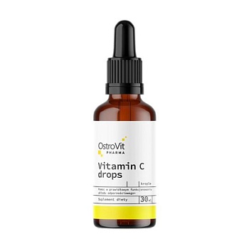 foto дієтична добавка вітаміни в краплях ostrovit pharma vitamin c drops вітамін c, 30 мл