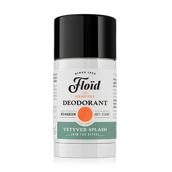 foto дезодорант-стик мужской floid vetyver splash deodorant, 75 мл