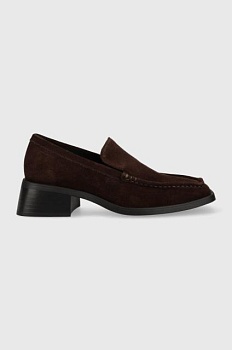 foto замшеві туфлі vagabond shoemakers blanca жіночі колір коричневий каблук блок 5417.640.36