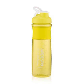foto бутылка для воды ardesto smart bottle тритановая, желтая, 1 л (ar2204tz)
