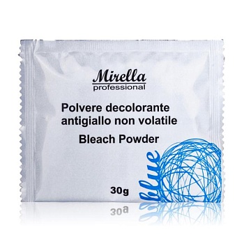 foto осветляющая пудра для волос mirella professional антижелтый эффект, голубая, 30 г (саше)