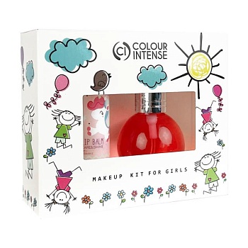 foto парфюмированный набор для девочек colour intense makeup kit for girls 02 (туалетная вода, 16 мл + бальзам для губ, 5 г)