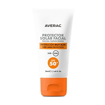 foto солнцезащитный крем для лица averac solar facial sunscreen cream, spf 50+, 50 мл