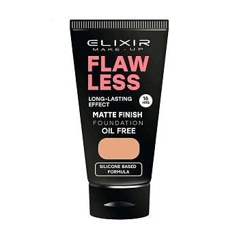 foto тональний крем для обличчя elixir flaw less matte finish foundation 400 natural beige, 30 мл