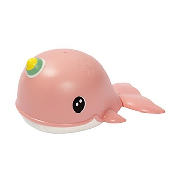 foto игрушка для купания lindo кит, механическая, от 1 года, розовая (8366-45a)