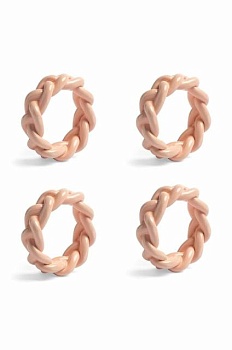foto кольца для салфеток &k amsterdam braid pink set 4 шт