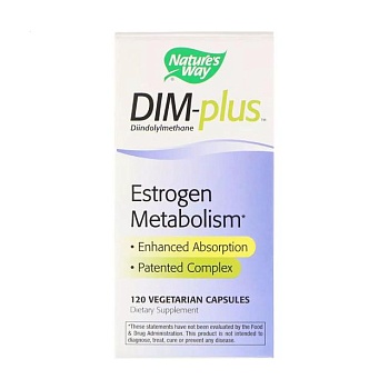 foto дієтична добавка в капсулах nature's way dim-plus estrogen metabolism метаболізм естрогенів, 120 шт