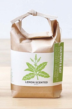 foto набір для вирощування рослин noted cultivate & eat- lemon scented basil
