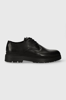 foto шкіряні туфлі vagabond shoemakers james чоловічі колір чорний 5680.001.20