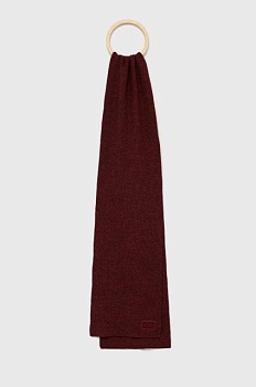foto бавовняний шарф superdry колір бордовий меланж
