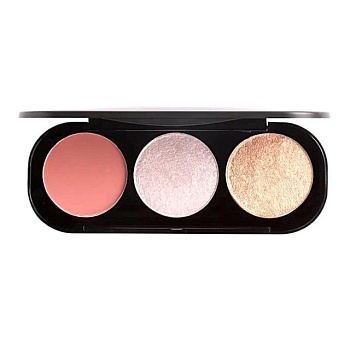 foto палетка румян и хайлайтеров для лица focallure blush & highlight makeup palette 03 maple leaf pink, 10.5 г