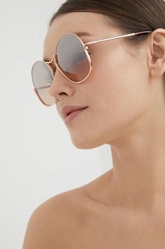 foto солнцезащитные очки max mara женские цвет коричневый