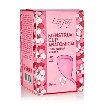 foto менструальная чаша lingery anatomical из медицинского силикона, светло-розовая, размер s, 1 шт
