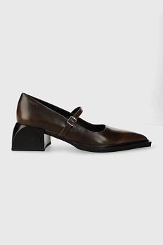 foto шкіряні туфлі vagabond shoemakers vivian колір коричневий каблук блок 5553.018.51