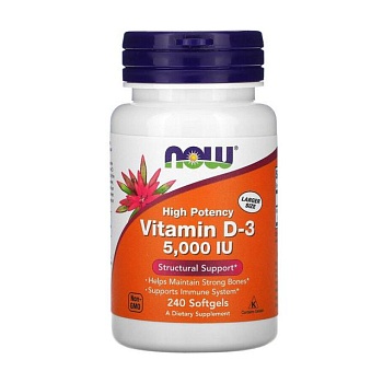 foto диетическая добавка витамины в желатиновых капсулах now foods vitamin d-3 5000 iu, 240 шт