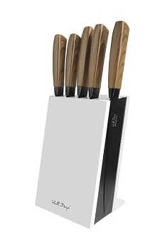 foto набор ножей с органайзером vialli design soho 6 шт