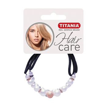 foto набор резинок для волос titania, эластичные, черные, 2 шт (8169)