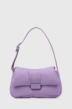 foto кожаная сумочка emporio armani цвет фиолетовый
