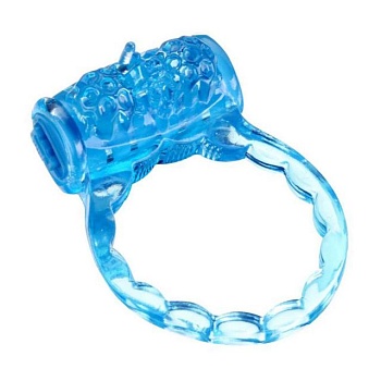foto ерекційне кільце mendurance vibrating ring з вібрацією, блакитне, 1 шт