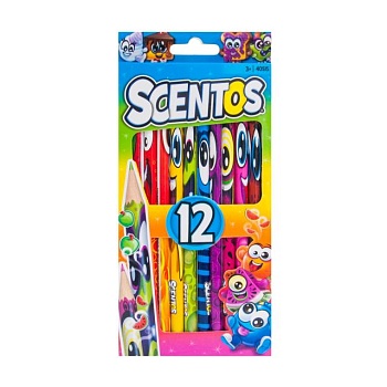foto набір ароматних олівців scentos фантазія, 12 кольорів, від 3 років (40515)