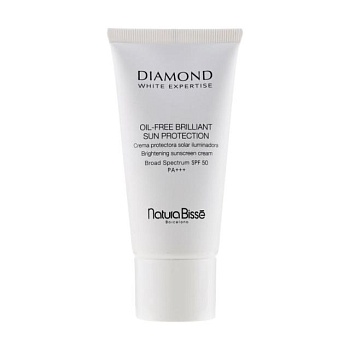 foto осветляющий защитный крем для лица natura bisse diamond white expertise oil free brilliant protection spf 50 pa+++ , 50 мл