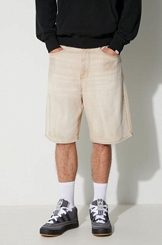foto хлопковые шорты guess guess vintage denim shorts m3gu50d4ru0 tnmt цвет бежевый