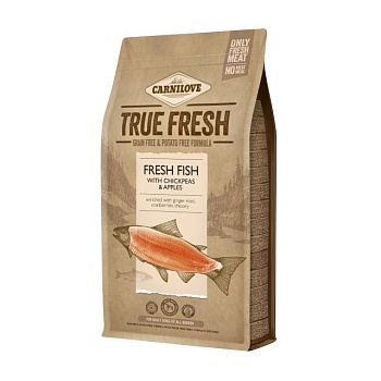 foto сухой корм для взрослых собак всех пород carnilove true fresh с рыбой, 1.4 кг