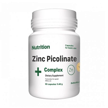 foto диетическая добавка минеральный комплекс капсулах ab pro enthermeal zinc picolinate complex+ caps, 60 шт