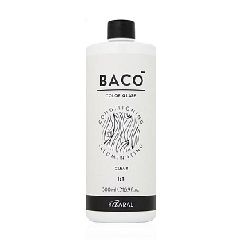 foto кондиционер для окрашивания волос kaaral baco color glaze conditioning illuminating clear, 500 мл