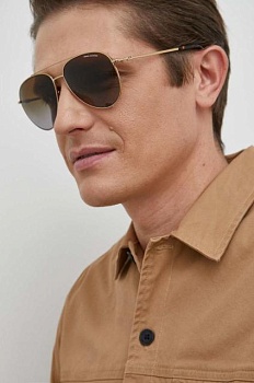 foto сонцезахисні окуляри armani exchange чоловічі колір золотий