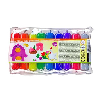 foto детский набор для лепки lovin с воздушным пластилином, 9 цветов, от 3 лет (70136)