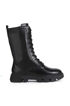 foto черевики geox d vilde h жіночі колір чорний на плоскому ходу d26uah 085kb c9999