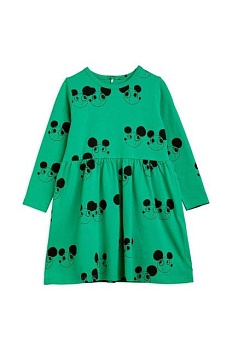 foto детское платье mini rodini цвет зелёный mini расклешённая