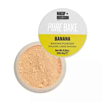 foto матирующая рассыпчатая пудра для лица makeup obsession pure bake baking powder, banana, 8 г
